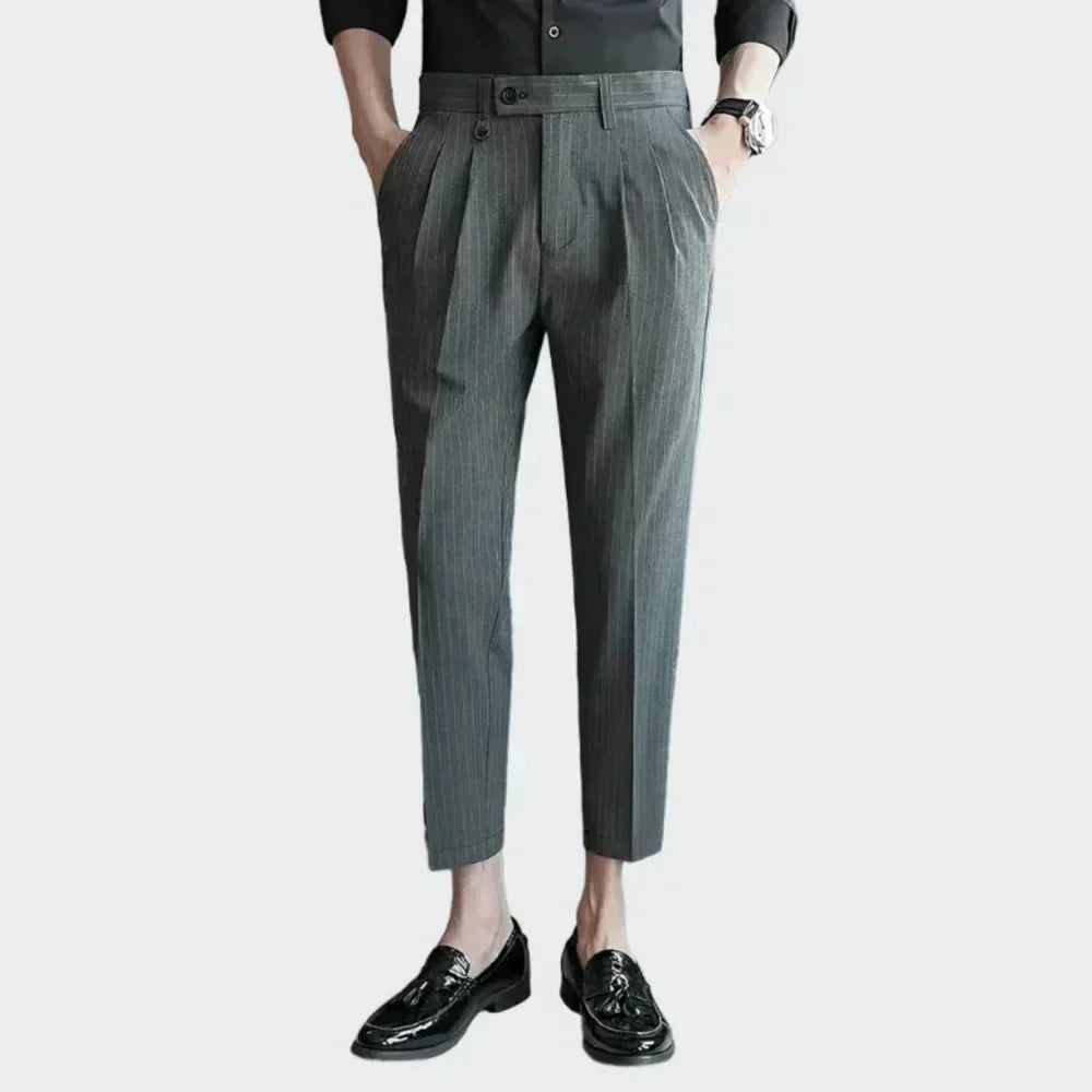 Striped Suit Trousers Azenli